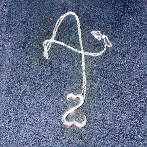 Jane Seymour Sterling Open Heart Pendant with Chain - Picture 2 of 6